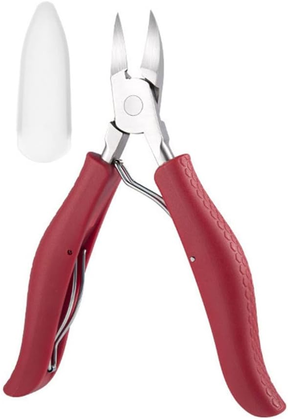Nail Cuticle Scissors Fingernail &Toenail Nail Clippers Toenails Nippers Dead Skin Remover Manicure Tool Pedicure(White-Dinosaur Doodle4)