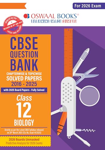 Oswaal CBSE Question Bank Biology For Class 12 | Based On Latest ...