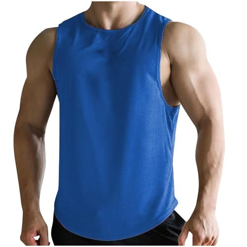 Top Eng - Chaleco de entrenamiento para hombre de verano, para deporte, fitness, baloncesto, sin mangas, material de malla, secado rápido, para entrenamiento, correr, gimnasio, fitness, camiseta