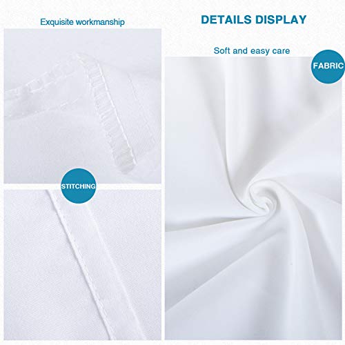FLXXIE Microfiber Pillow Cases Standard Size, Soft Pillowcases with Envelope Closure, Wrinkle, Stain Resistant Pillow Covers, 20x26, White