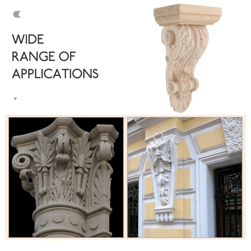 Soporte de estante decorativo de madera y ménsulas clásicas para columnas interiores 3