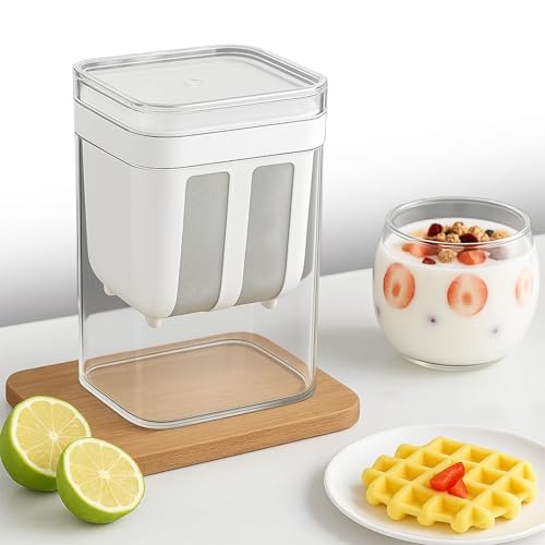 1100ml Greek Yogurt Maker & Hung Curd Maker with Lid | Yogurt Strainer Curd Strainer Whey Separator | Homemade Yogurt Maker Multipurpose Cheese Maker