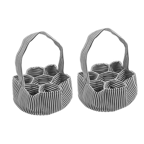 Cesta recolectora de huevos con bolsas de tela y compartimentos para gallinero 2