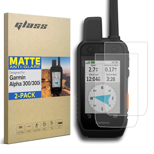 Verre trempé antireflet pour Garmin Alpha 300i et 300, double protection d'écran ultra-résistante