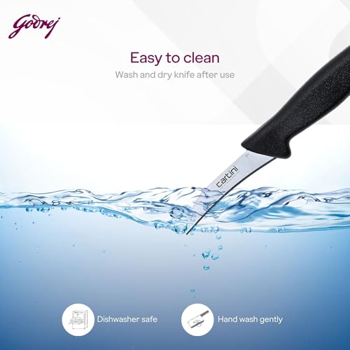 Image of Godrej Cartini I Knife For Kitchen & Hospitality I For carving fruits and vegetable I High grade Stainless Steel, Long lasting life I 1Year Warranty