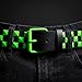 Volwiqu Neon Punk Rock Rivet Belt,Black Green PU Leather Wide Waist Belt,Emo Studded Belt,Y2K Dopamine Aesthetic Waistband,Unisex Studded Fashion Accessory