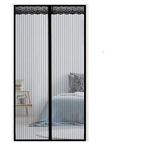GUOGAI Mosquitera para Puerta 170x240cm(67x94inch) Mosquiteras Correderas Pegado sin Taladrar contra Insectos para Sala de Estar Balcón, Negro