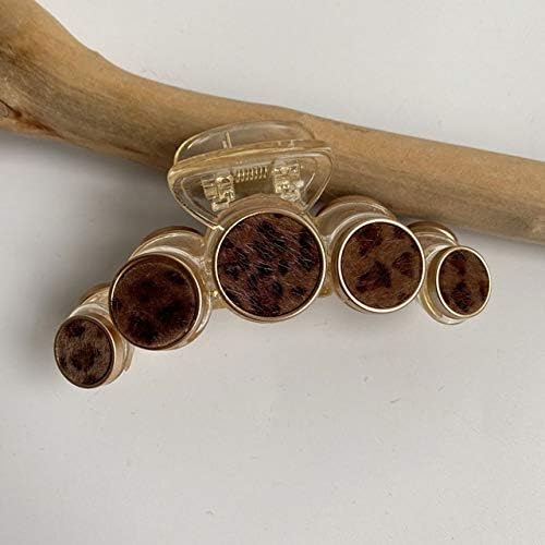 幾何学的な髪の爪の大きな髪の傷のクリップヒョウの穀物の毛のクランプのためのヘアアクセサリー (Color : A)