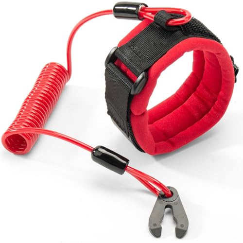 Floating Wrist Lanyard Compatible with Yamaha WaveRunner Mwv-Lancd-00-Rd Boat Kill Switch Keys Lanyard Fits for Yamaha VX110 WaveRunner FX SVHO 2019 Waverunner GP1800 XLT 800 Jet Ski Wrist Strap