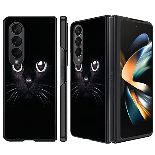 Coque Samsung Galaxy Z Fold 4 fine en PC rigide anti-choc et anti-rayures motif chat