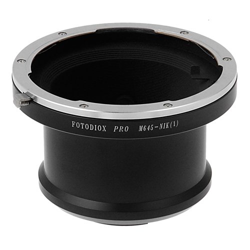 Fotodiox Pro Lens Mount Adapter, Mamiya 645 Lens - Nikon 1 Series Mirrorless Camera, V1, J1 - Does NOT Work with Mamiya 645 Digital Auto-Focus or Phase 1 Lenses