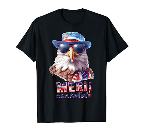 Funny meri-caw eagle mullet 4th Of July usa flag meri-caw T-Shirt