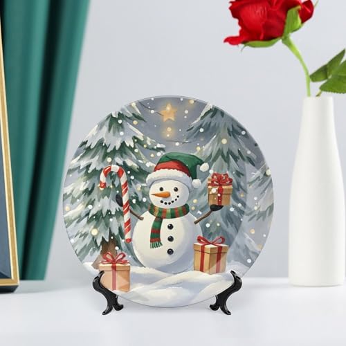 Plato decorativo de porcelana Bone China 8 pulgadas miniatura 6