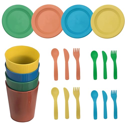 Toyhood 4Set Küche Pretend Play Dish Set, 20pcs Teller und Geschirr...