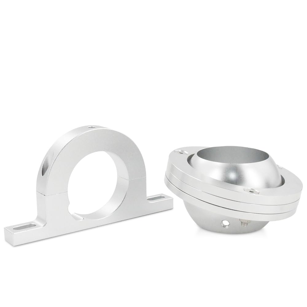 Obrotowy uchwyt podłogowy o średnicy 5 cm i kolumna 5 cm z polerowanego aluminium z kluczem do montażu na kolumnie kierownicy z rowkami kompatybilne ze wszystkimi pojazdami z kolumnami kierownicy o