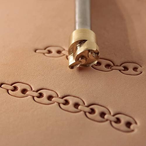 DandS ltd Leather Stamp Tool, Chain, Professional Steel Craft Tool for Leatherworking, Embossing, Carving & Stamping Leather Projects, Belts Wallets & DIY Projects Compatible with Mallet #398