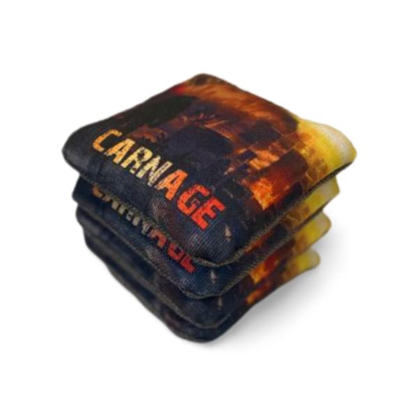 Carnage Pro Cornhole Bag - Set of 4 Bags - Used by Top Pros - 100% Hand Made & Made in America