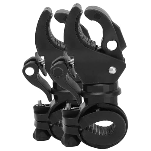 2PCS Bike & Stroller Flashlight Mounts, 360° Rotation