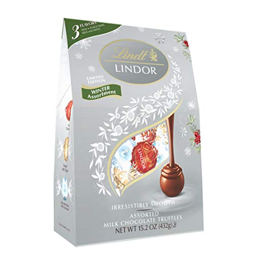 Lindt Holiday Winter Assorted Chocolate Truffles Bag, Great for Holiday Gifting, 36 Pieces