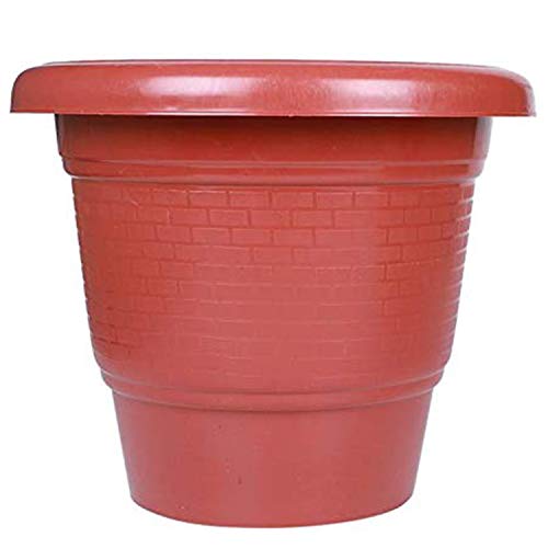 Maanit 10 inch Brick Gamla Planter Modern Pound Decorative Gardening Pot Plants for Garden Balcony Flowering Pot (Pack of 12)