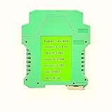 Analog Signal Isolator Transmitter Splitter DC Galvanic Separation Analog Signal Splitter Current Voltage Transmitter DIN Rail Mount (4-20ma 2 in 4 Out)
