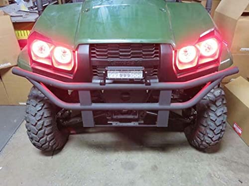SNORKELYOURATV SYA Angel Eyes LED Halo Accent Light Kit | Compatible with Kawasaki Mule Pro MX/FXR | ATV Accessories | White