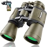 20x50 Binoculars for Adults with Smartphone Adapter - High Powered Binoculars for Bird Watching Hunting Hiking Concert Travel Theater with BAK4 Prism FMC Lens, Mud