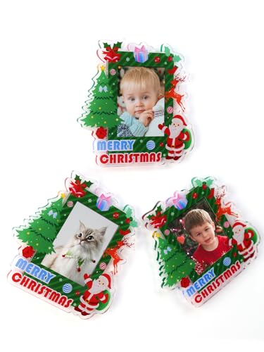 AetJxixee 3 Pack Christmas Acrylic Picture Frames...