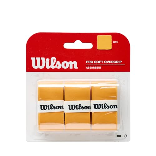 Wilson Pro Soft Overgrip - Mango de Raqueta de Tenis, Color Oro, Talla única