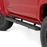 Rough Country BA2 Running Boards for Toyota Tacoma Double Cab (2024-2026) - 5' Wide Steel Step Bars, Non-Slip Grip Foot Rails, No-Drill Install, Truck Side Steps