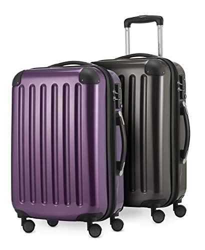 Preisvergleich Produktbild HAUPTSTADTKOFFER - Alex - 2er Handgepäck Kofferset Hartschale glänzend, Kabinengepäck 55 cm, 42 Liter, TSA-Schloss, 4 Doppelrollen