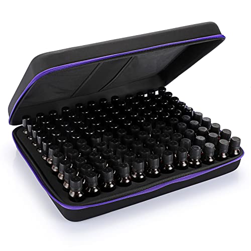 Hipiwe 120 Bottle EVA Essential Oil Storage Carrying Case Hard Shell Exterior Essential Oils...