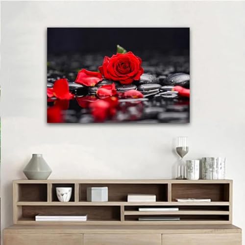 Impression giclée haut de gamme d'affiches de fleurs de rose rouge - 3