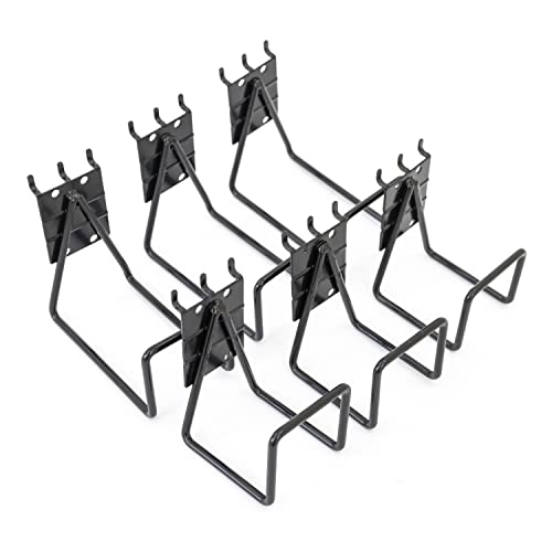 VICTORY DISPLAY & STORE FIXTURE MFG Heavy-Duty Cord and Hose Garage Utility Hook Variety Pack fits Both Slatwall and Pegboard, Includes: Three (3) Cord Hooks, and Three (3) Hose Hooks (1)