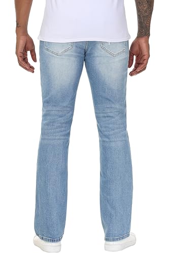 Men's Stretch Regular Fit Bootcut Flared Jeans Cotton Fashion Comfort Flex Waist Denim Pants4