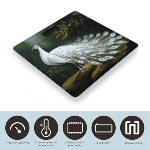 Báscula digital para peso corporal White Peacock 400lb miniatura 3