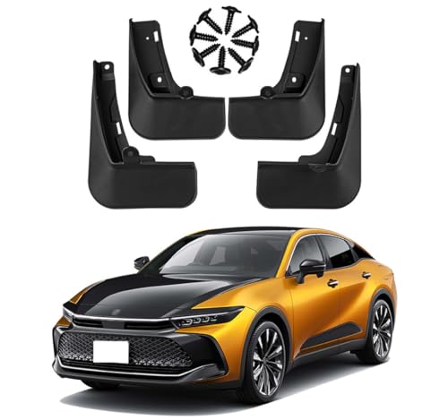 Image of Mud Flaps Mud Guards Fit for Toyota Crown 2023-, Front & Rear Mud Splash Guards Accessories - 4 Pc, Black