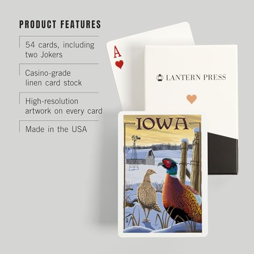Baraja de Poker Iowa, Faisanes, 52 Cartas para Adultos miniatura 3