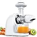 Extracteur de Jus E3C, Slow Juicer Presse à Froid avec Fonction Reverse, Anti-Goutte et Moteur Silencieux, Vis en Céramique sans BPA, pour Jus de Fruits et Légumes, Crème Glacée