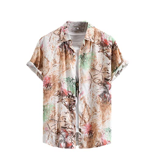 Chemise ample pour homme contre la chaleur : manches courtes et boutons confort L