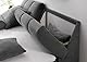 Stella Trading Toledo 2 Boxspringbett 160x200 cm, Stoff, Anthrazit, 235 x 161 x 110 cm