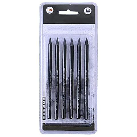 NA 6 Pcs Woodless Charcoal Pencils Professional Pure Carbon Sketch Pens Set Art Pencils drawing pencils for Drawing Sketching Painting Cover