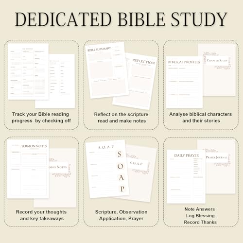 Fournitures d'étude de la Bible avec ce carnet de notes d'église guidé - 4