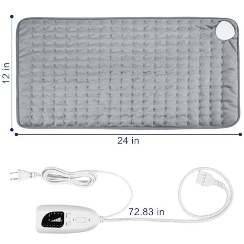 Image of Electric Heating pad for Back Neck Shoulder Knee Arms Legs- Electric Heat Pads with 6 Heat Settings & Auto Shut Off &Dry /Moist Heat Heating Pad for Birthday Mother Father Girl Men Women