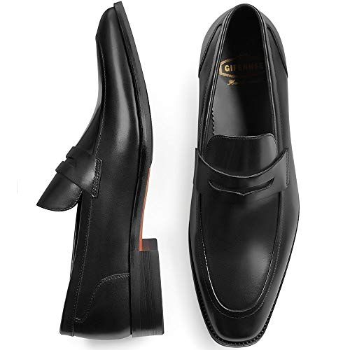 Image of GIFENNSE Men's Dress Shoes Slip-On Loafers Formal Leather Shoes for Men