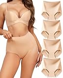 Levao Shapewear Damen Bauchweg Unterhose Hohe Taille Nahtlos Figurformende Taillenslip Atmungsaktive High Waist Unterwäsche Frauen 4er Pack S-XXL