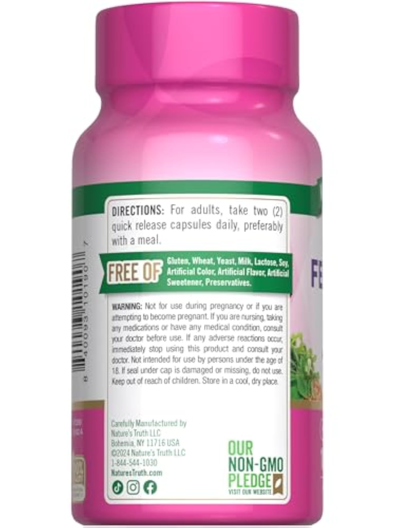 Nature's Truth Fenugreek Seed Capsules 610 mg