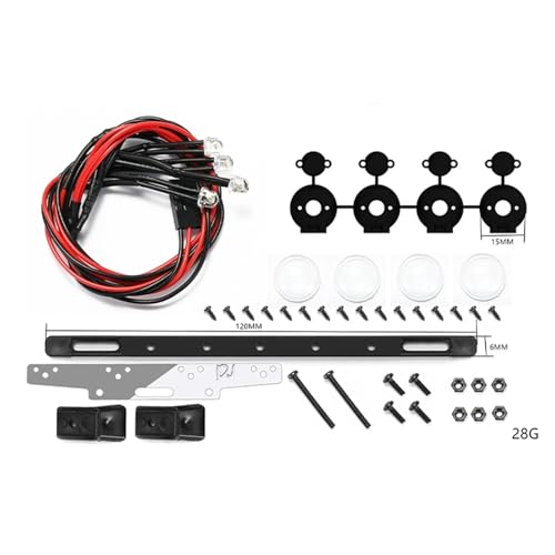 Barra de luces RC para MN D90 y WPL D12 lampara de techo 4