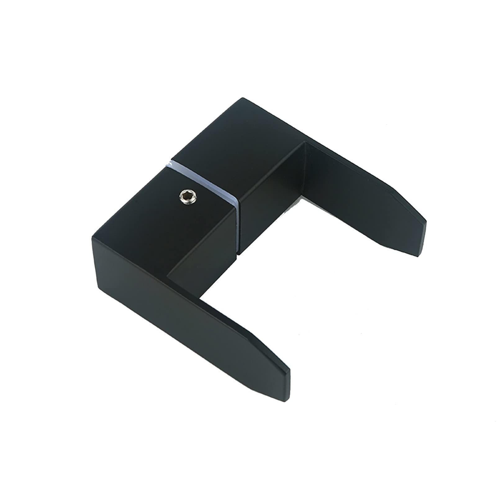 Boutons de porte en verre noir monotrou pour salle de bain en bois