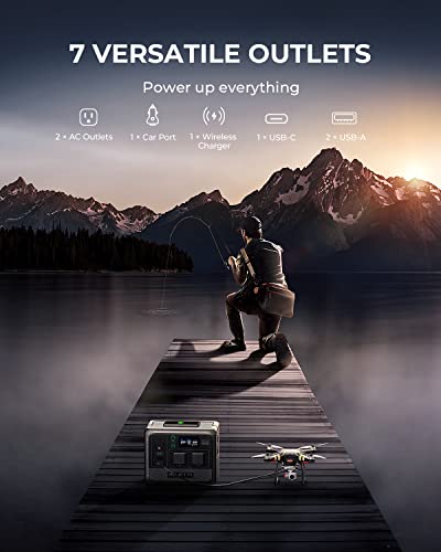 Bluetti Portable Power Station Ac60, 403Wh Lifepo4 Battery Backup W/ 2 600W (1200W Surge) Ac Outlets, 1 Hour Fast Charge, Dustproof And Water Resistant Solar Generator For Camping, Trip, Power Outage #TOP5